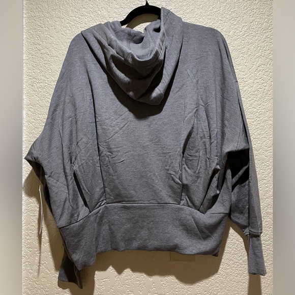 NWT Athleta Balance Hoodie Sweatshirt Full Zipper Grey Size Large - Picture 5 of 9